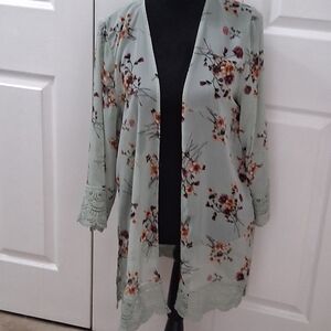 Rewind Open Floral Kimono/Cover Up   Size M